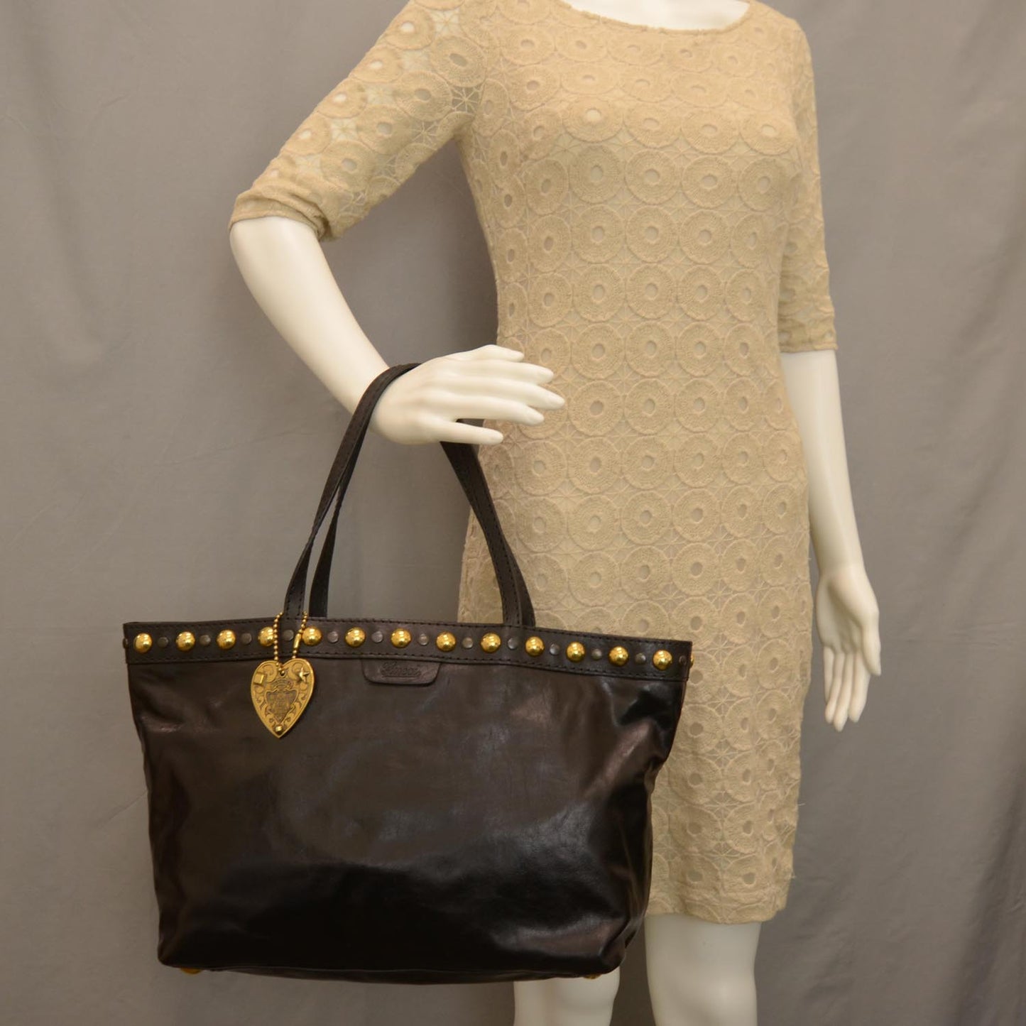 Leather Large Babouska Tote Black