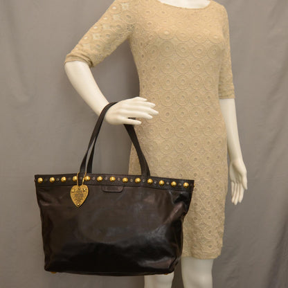 Gucci Leather Large Babouska Tote Black 2 of 7