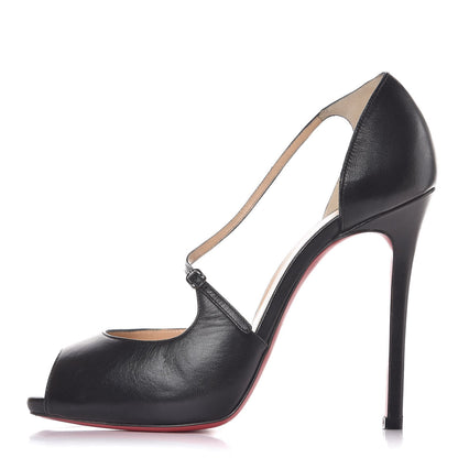 Christian Louboutin Kid Leather Grorolli 120 Pump 38 Black 1 of 8