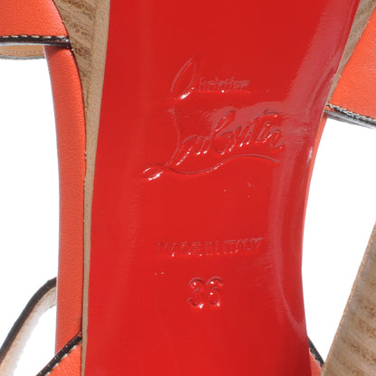 Christian Louboutin Leather Sporting 140 Platform Sandals 36 Orange 6 of 7