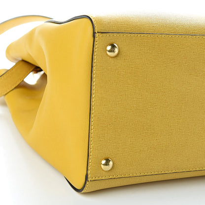 Fendi Vitello Elite Regular 2Jours Tote Mustard 8 of 11