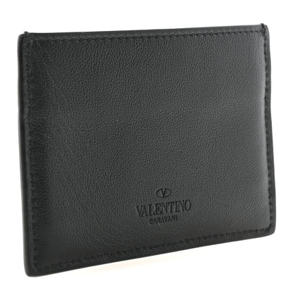Valentino Garavani Vitello Rockstud Card Holder Black 3 of 7