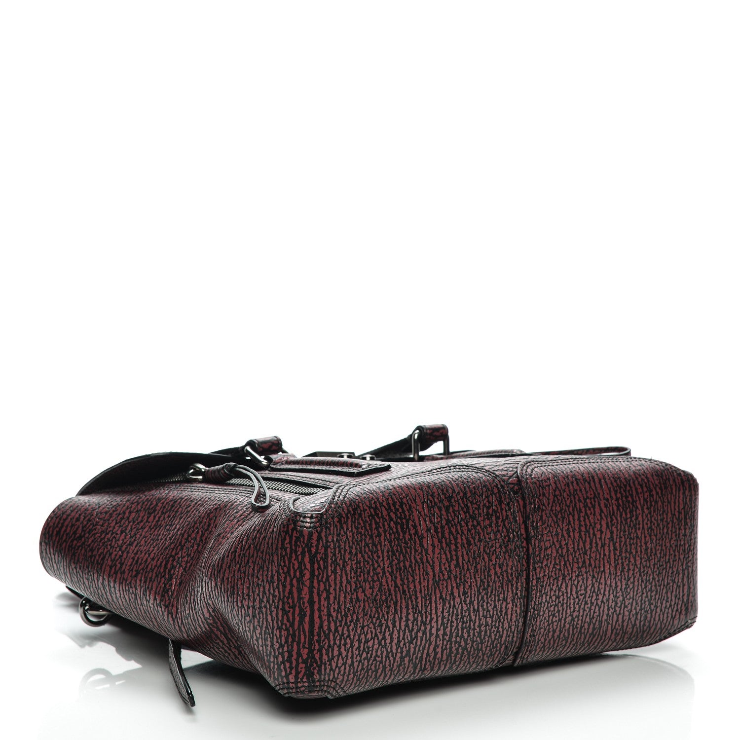 3.1 Phillip Lim 3.1 Calfskin Medium Pashli Satchel Black Maroon 4 of 7