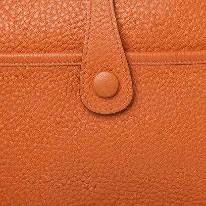 Hermes Taurillon Clemence Evelyne III PM Orange 11 of 11