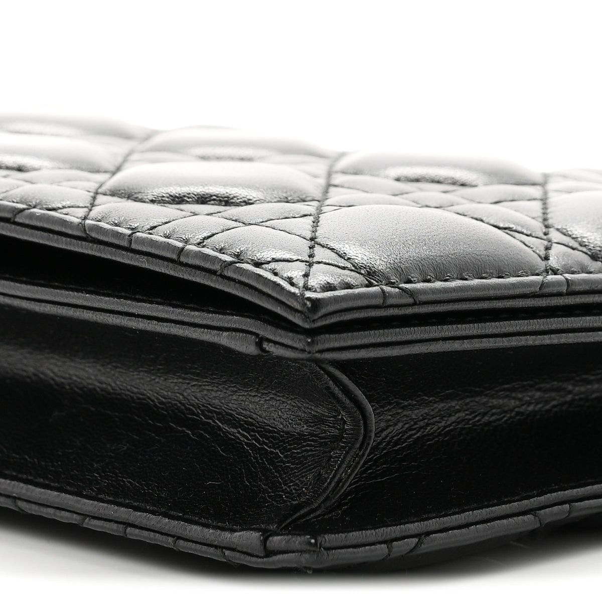 Christian Dior Lambskin Cannage Lady Dior Convertible Clutch Black 9 of 9