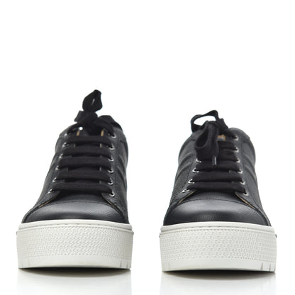 Hermes Epsom Womens Voltage Sneakers 37.5 Black White 2 of 10