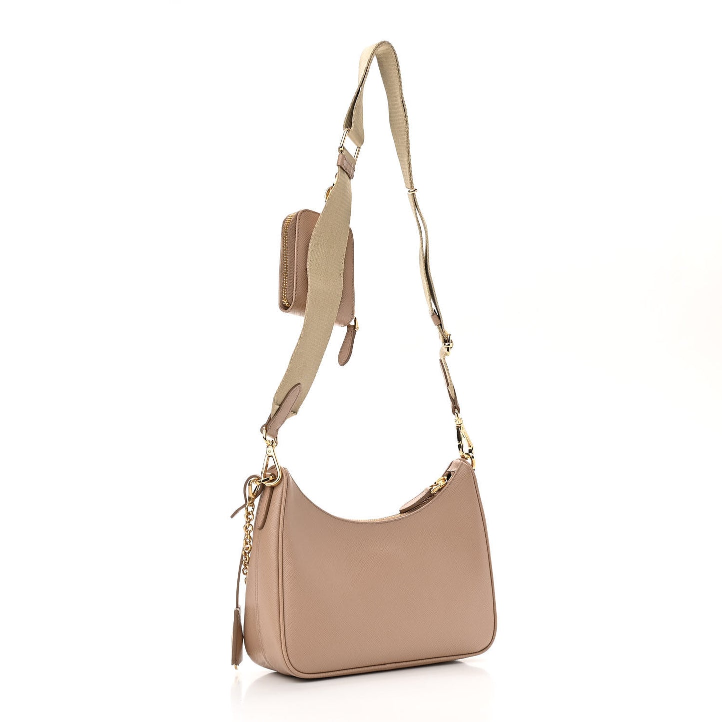 Saffiano Re-Edition 2005 Shoulder Bag Cammeo Beige
