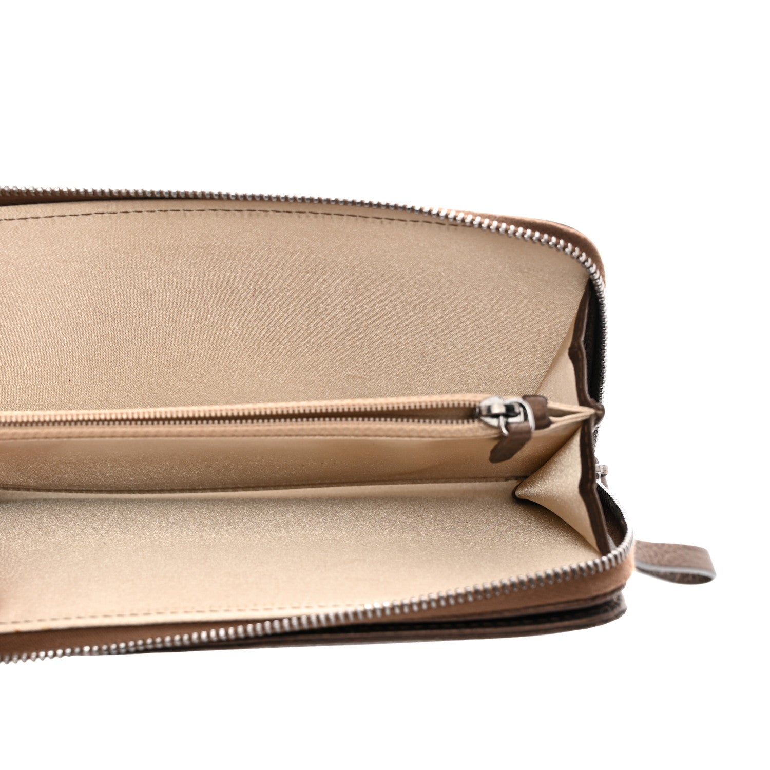 Chanel Metallic Calfskin Large Timeless Zip Around Wallet Brown 5 of 9