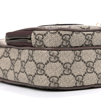 Gucci GG Supreme Monogram Mini Neo Vintage Double Zip Messenger Bag Beige New Acero Crop 7 of 10