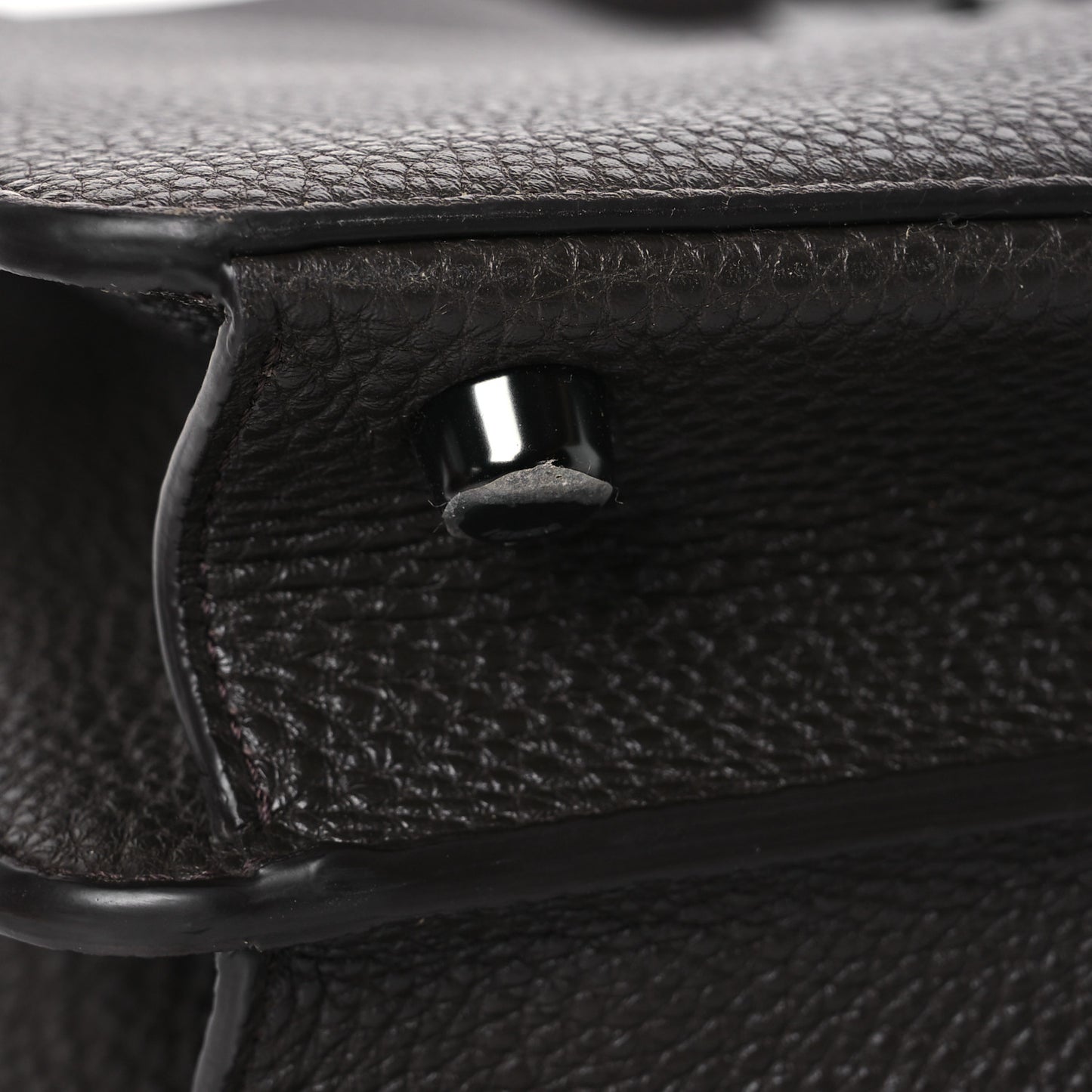 Cuoio Romano Vitello Cover Glazed Fabric Bi-Color FF 1974 Medium Peekaboo I SEE U Satchel Dark Brown