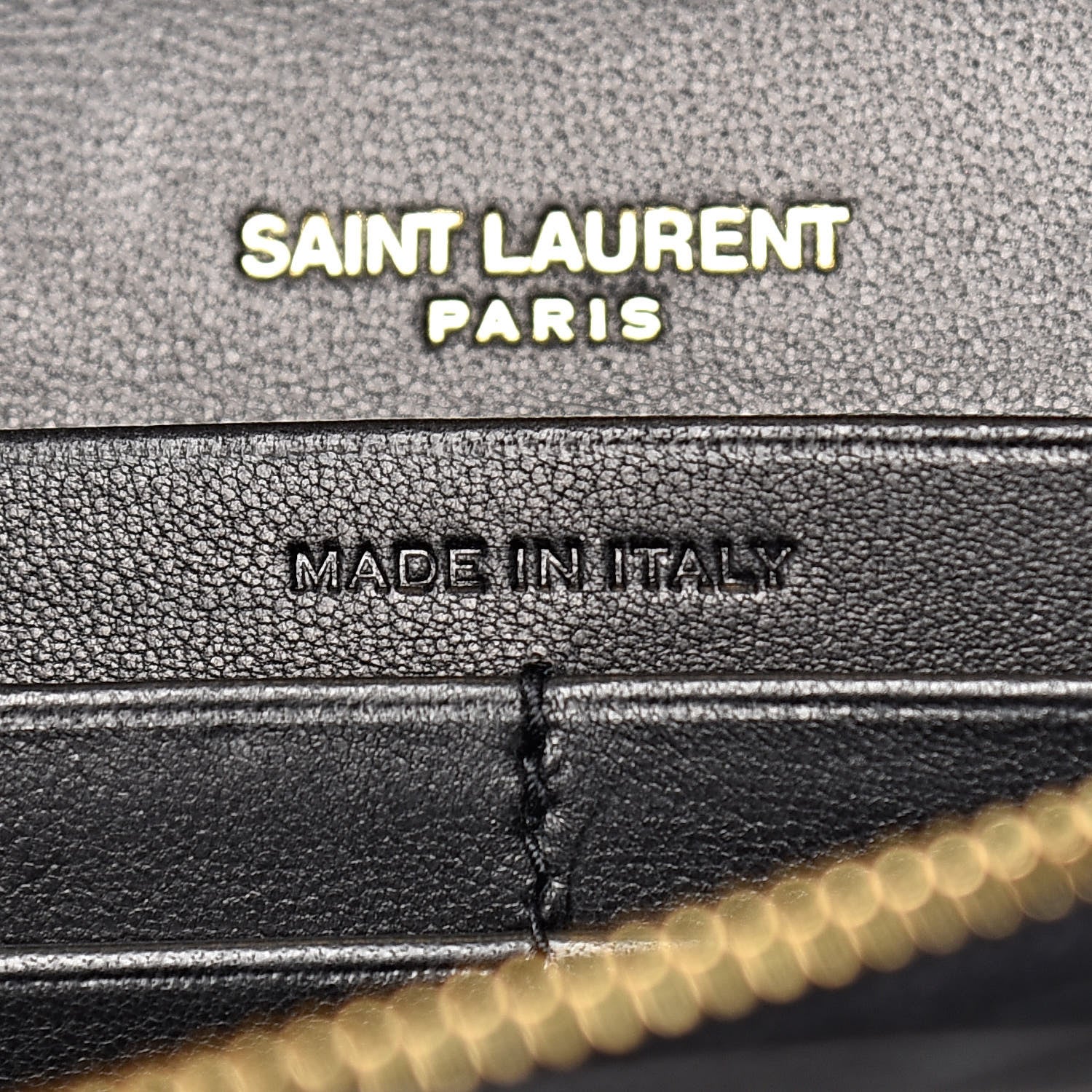 Saint Laurent Lambskin Matelasse Monogram Vicky Chain Wallet Black 7 of 11