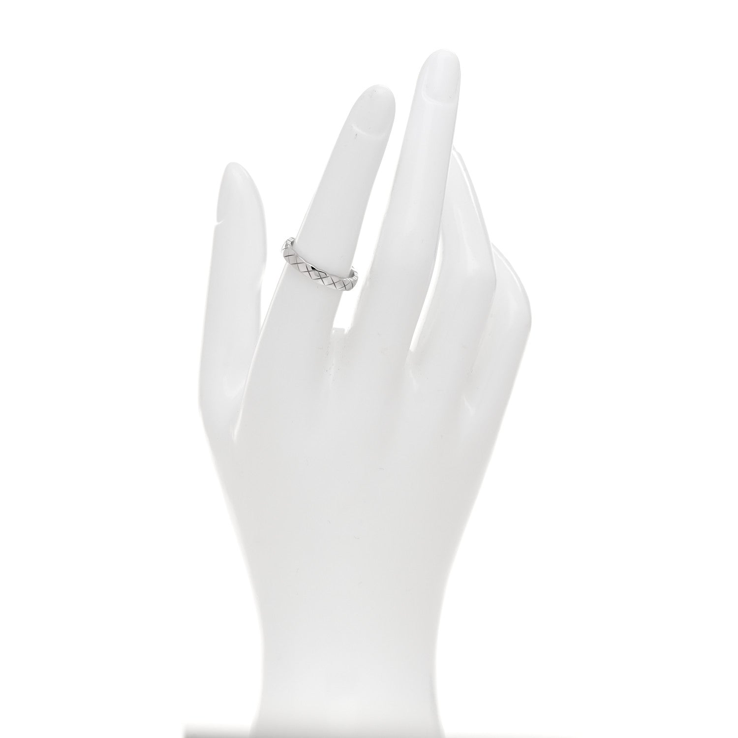 Chanel 18K White Gold Mini Coco Crush Ring 53 6.25 2 of 5