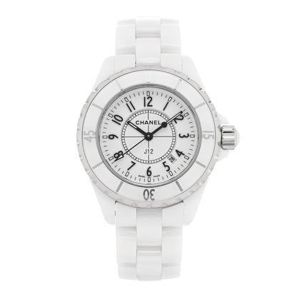 Chanel Stainless Steel Ceramic 33mm J12 Quartz Watch White 1 of 4