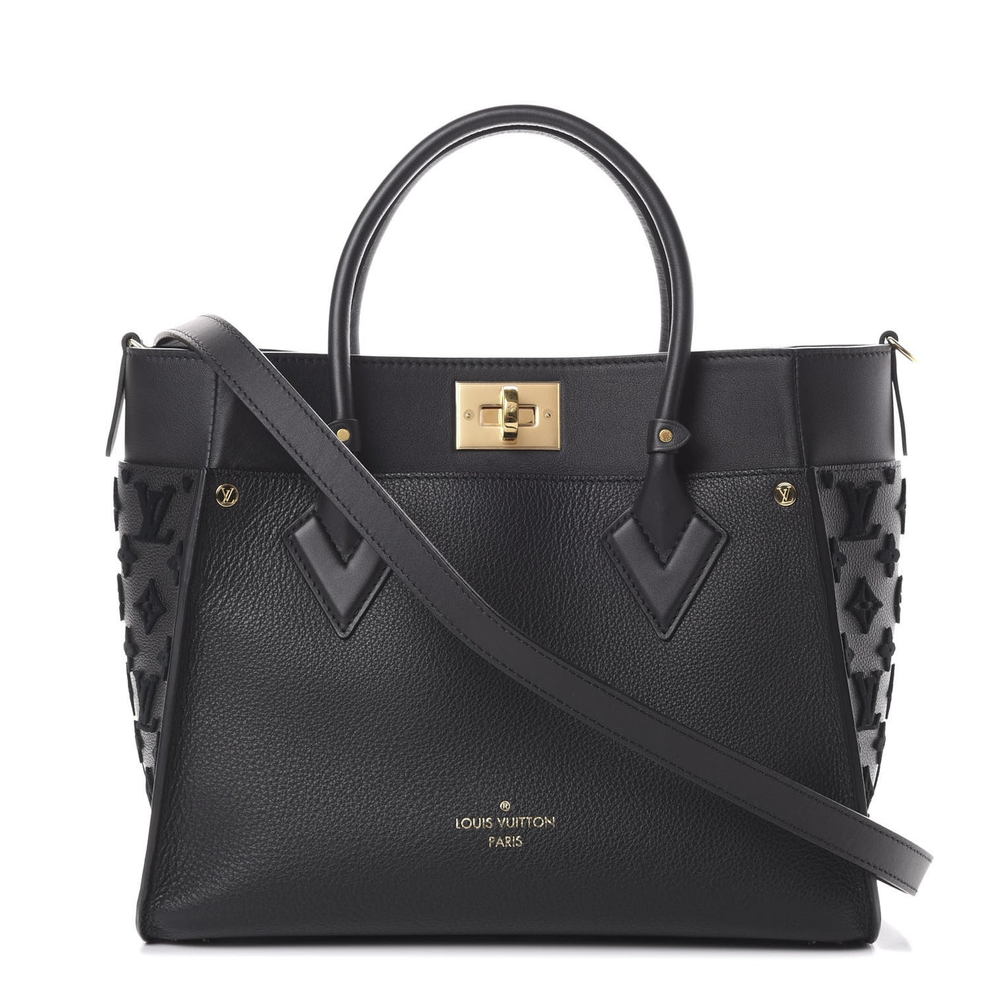 Calfskin Monogram Tufting On My Side Black