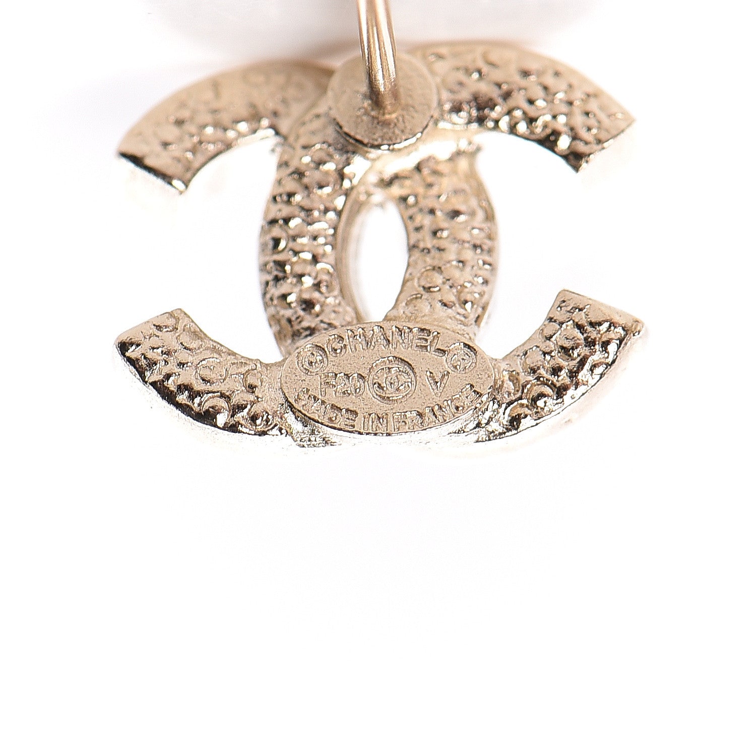 Chanel Crystal Mini CC Earrings Light Gold 4 of 5