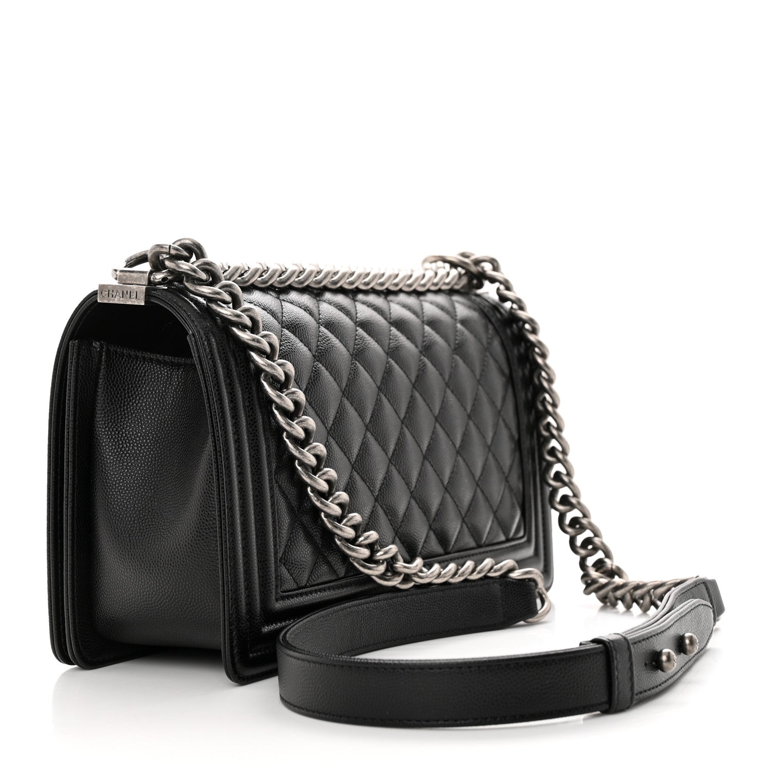 Chanel Caviar Quilted Medium Boy Flap Black 3 of 10
