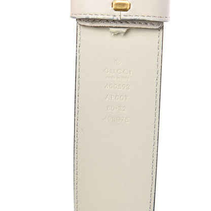 Gucci Calfskin Double G 40mm Belt 80 32 Mystic White 5 of 8