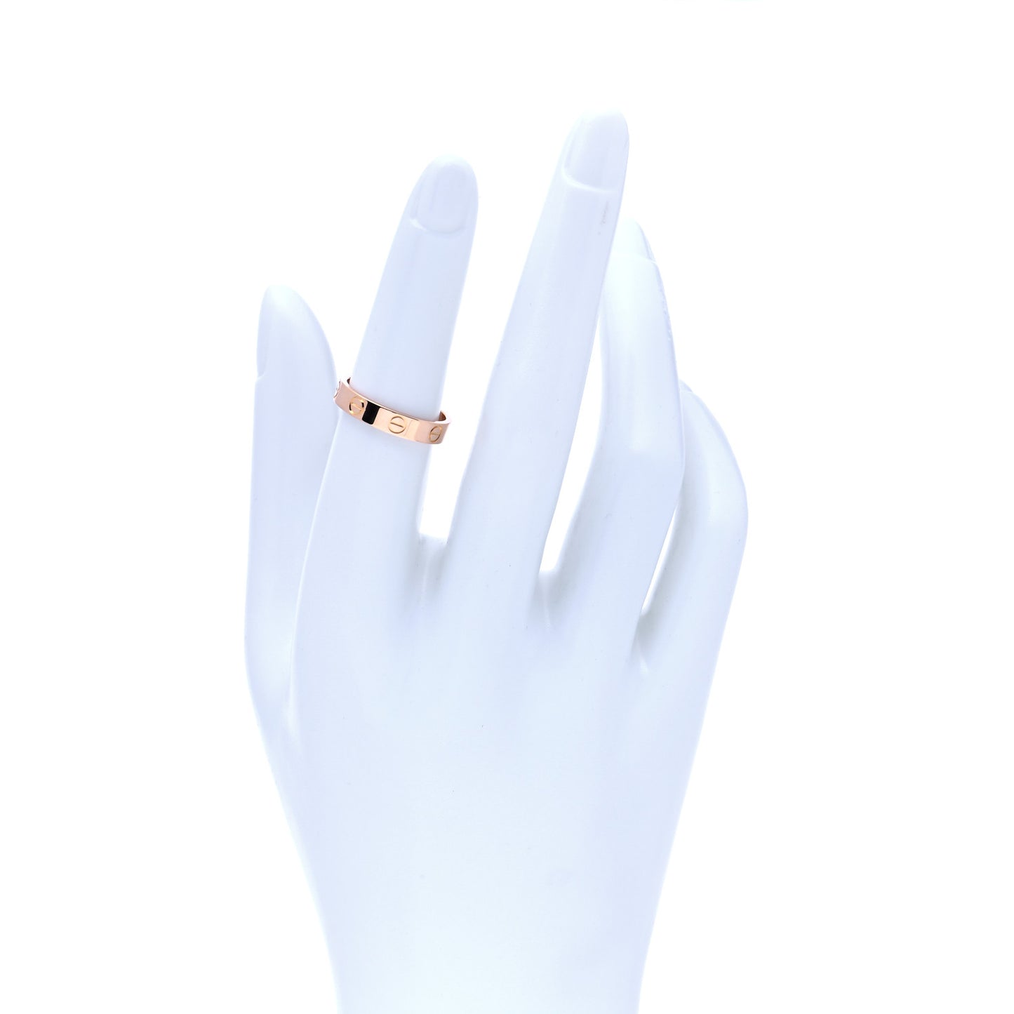 18K Pink Gold 3.5mm LOVE Wedding Band Ring 52 6