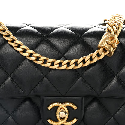 Chanel Lambskin Quilted Small Pillow Crush Flap Black 8 of 11