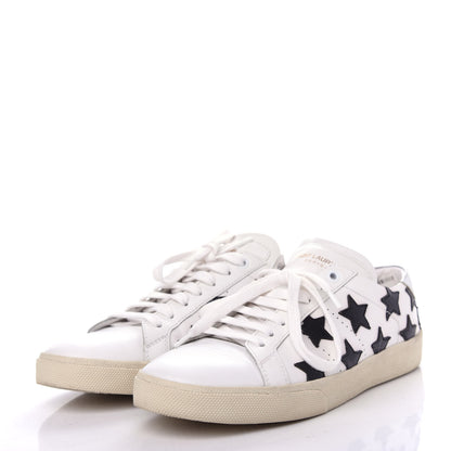 Saint Laurent Calfskin Star Court Sneakers 40 White Black 3 of 10