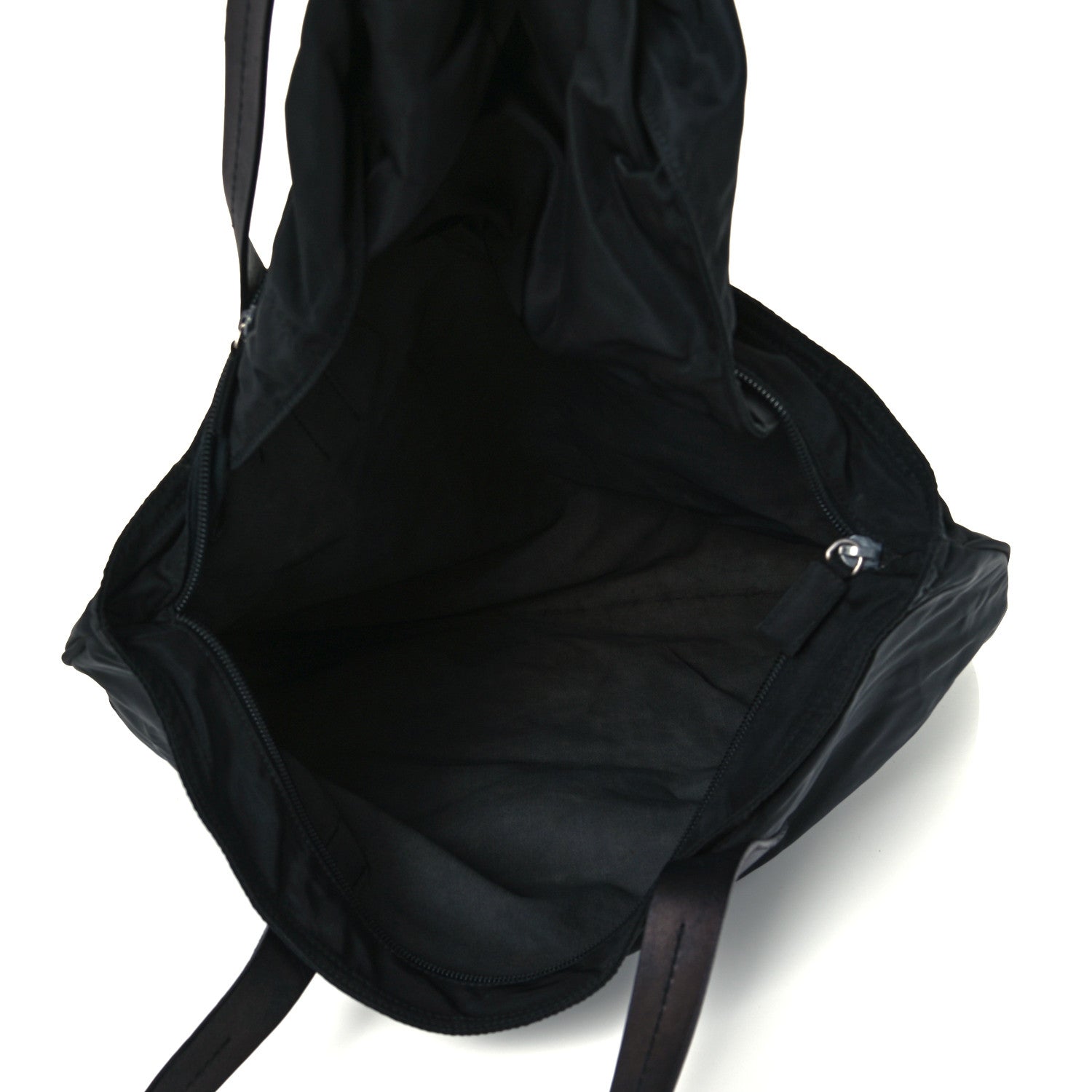 Prada Tessuto Nylon Calfskin Shopping Tote Black 4 of 10