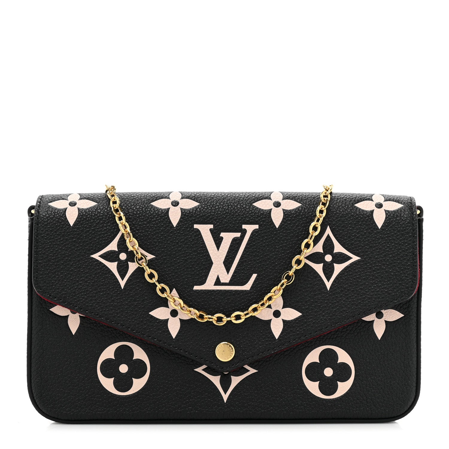 Louis Vuitton Empreinte Monogram Giant Felicie Pochette Black Beige 2 of 10