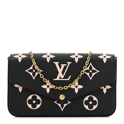 Louis Vuitton Empreinte Monogram Giant Felicie Pochette Black Beige 2 of 10
