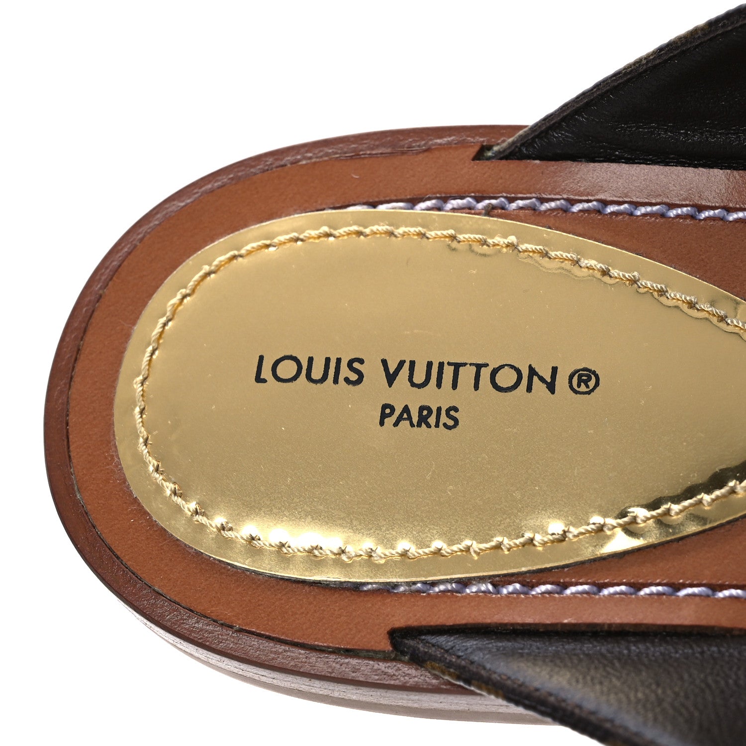 Louis Vuitton Monogram Sunny Flat Thong Sandals 38 Brown 9 of 10