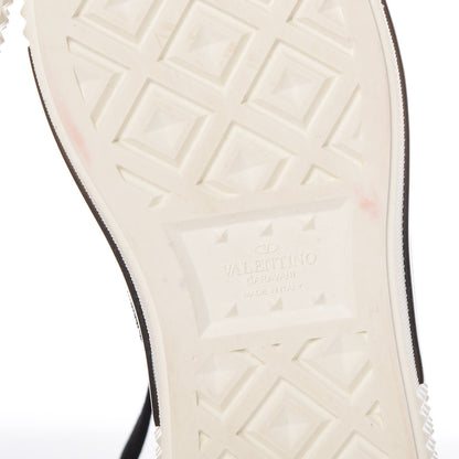 Valentino Garavani Canvas Applique Embroidered Low Top Sneakers 37 Black 11 of 13