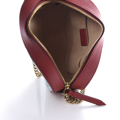 Gucci GG Supreme Monogram Blooms Mini Chain Shoulder Bag Beige Blue Navy Hibiscus Red 5 of 10