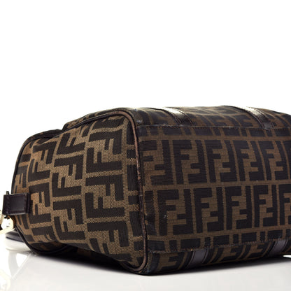 Fendi Zucca Cuoio Lucido Mini Boston Satchel Tobacco Moro 9 of 10