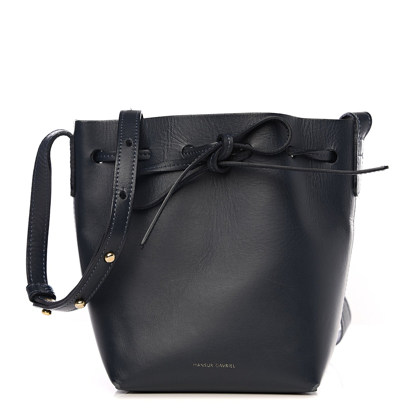 Calfskin Mini Mini Bucket Bag Blu