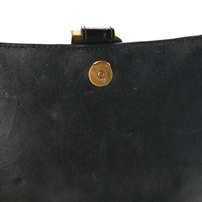 Balenciaga Shiny Calfskin Crocodile Embossed Small Hourglass Top Handle Bag Black 12 of 13