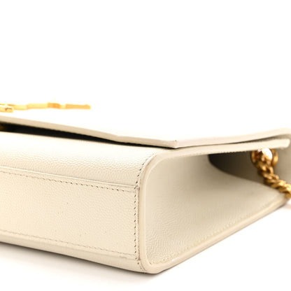 Saint Laurent Grain De Poudre Medium Classic Monogram Kate Satchel Crema Soft 9 of 13