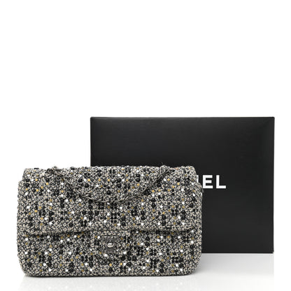 Chanel Crystal Tweed Quilted Medium Single Flap Black 15 of 15