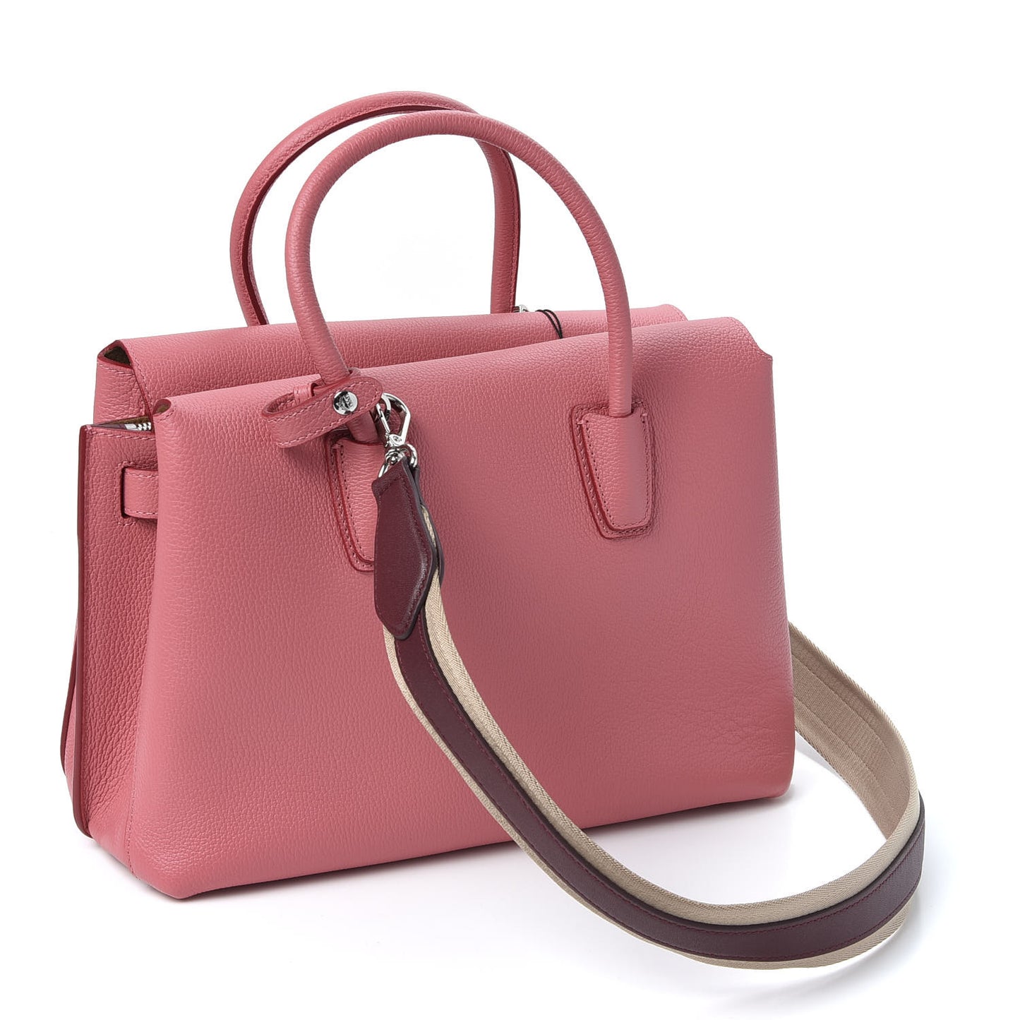 Grained Calfskin Medium Milla Tote Pink