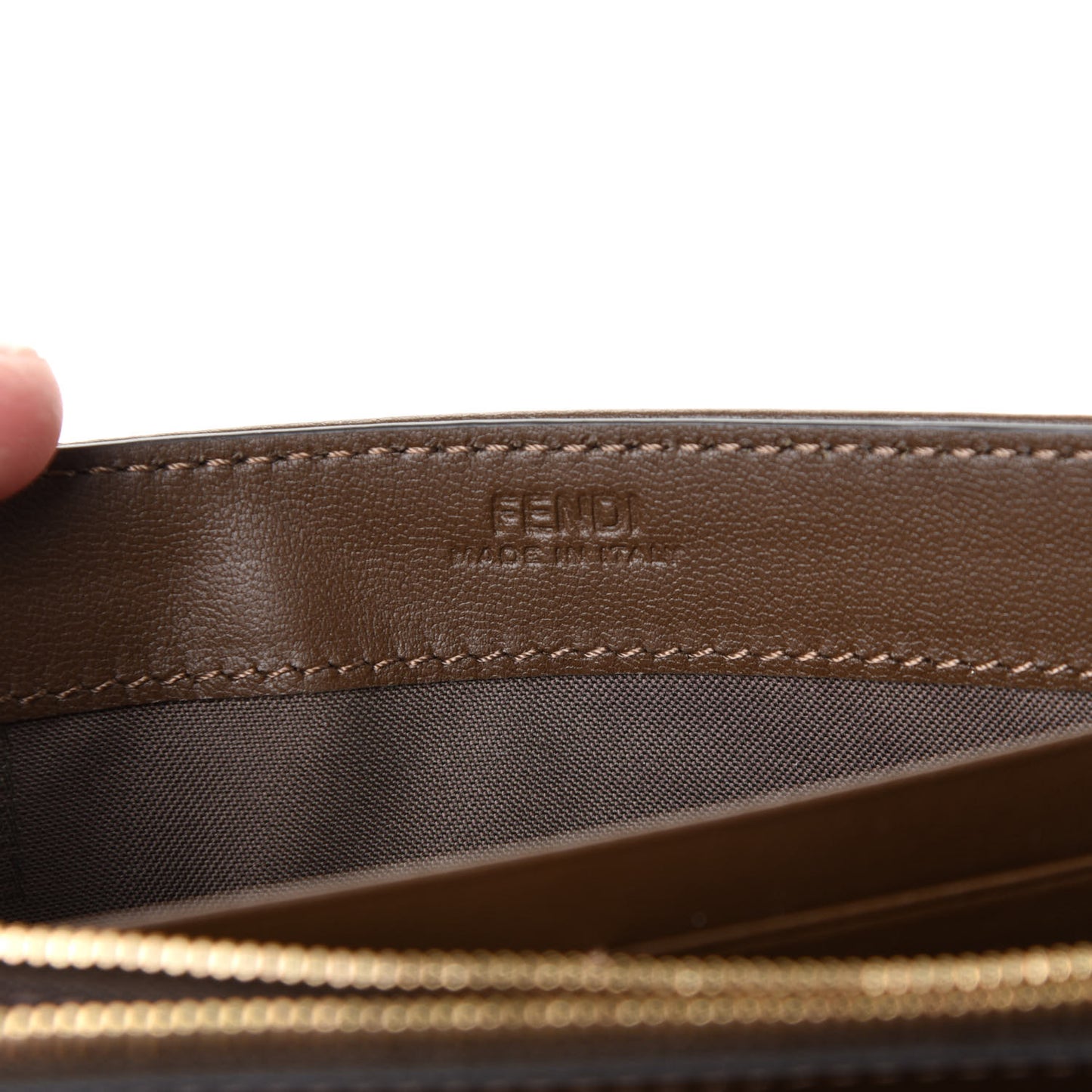 Nappa Matisse FF Embossed Continental Wallet On Chain Wood