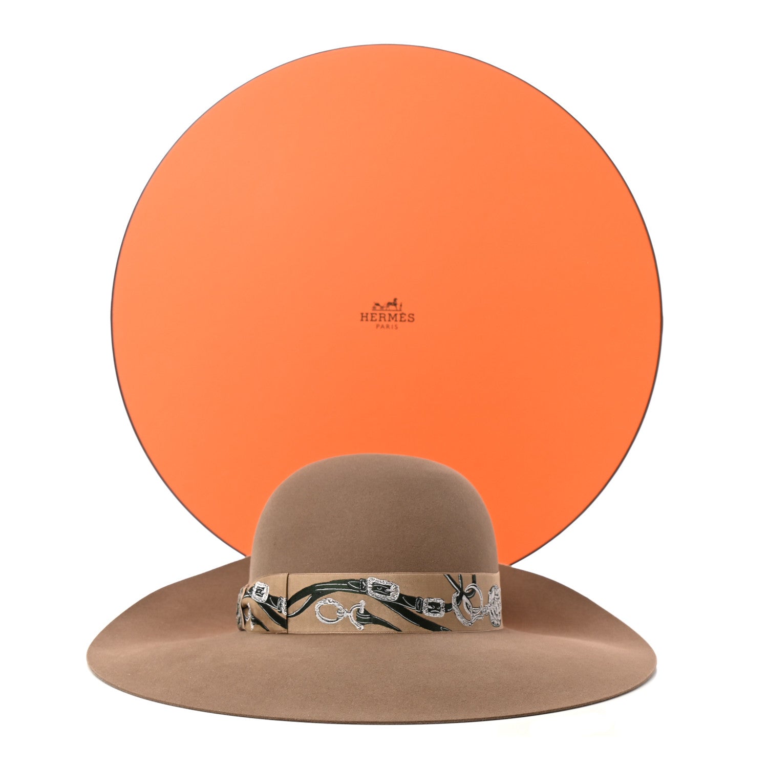 Hermes Rabbit Felt Brides de Gala Francoise Hat 57 Etoupe 9 of 9