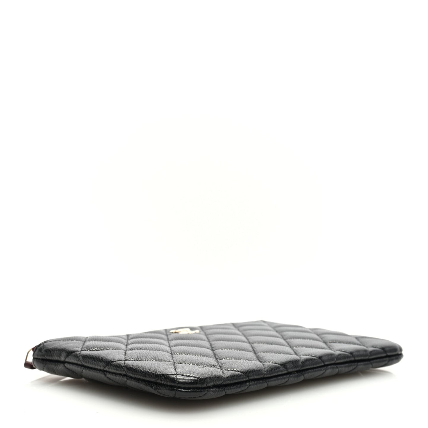 Caviar Quilted Cosmetic Case Black
