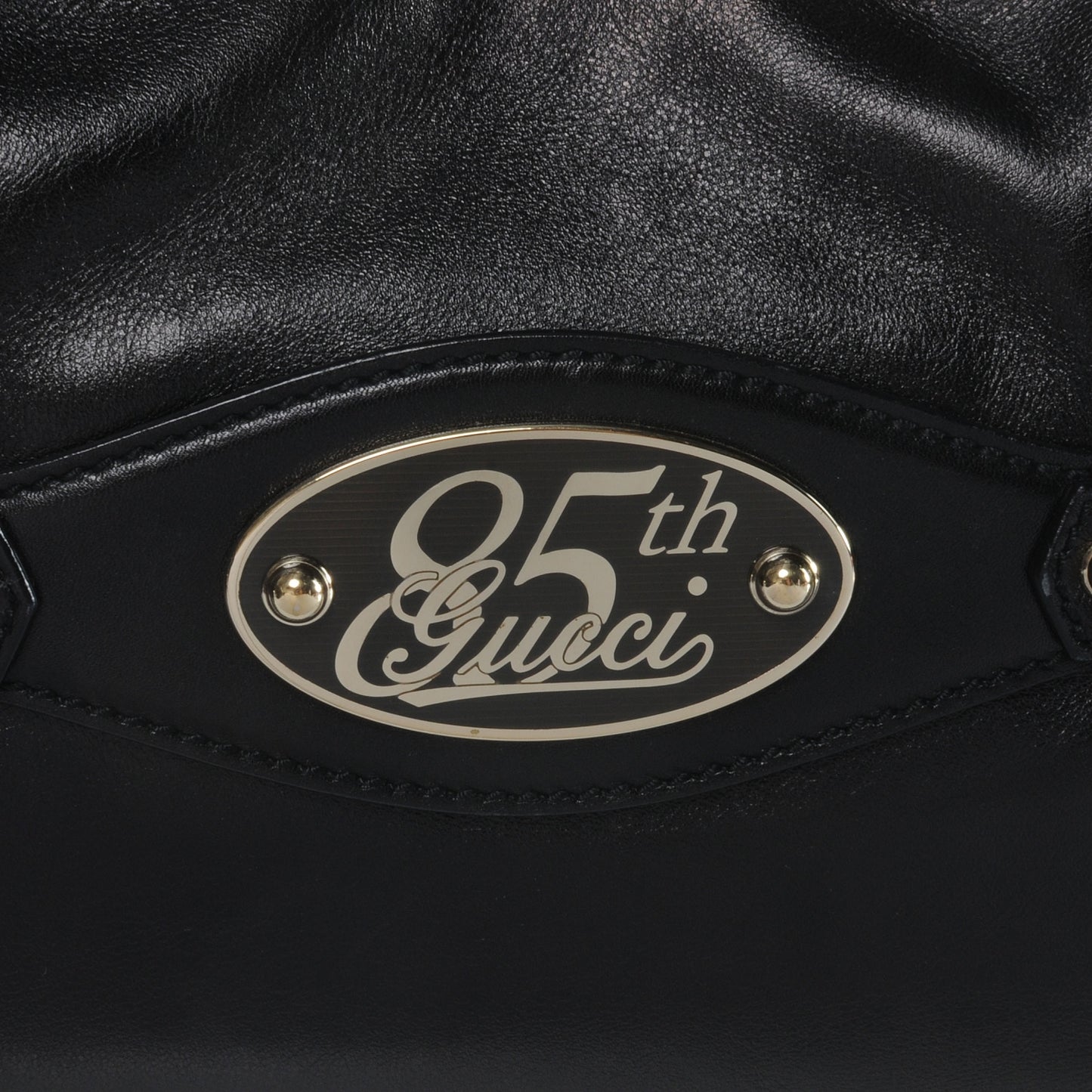 Leather Horsebit 85th Anniversary Hobo Black