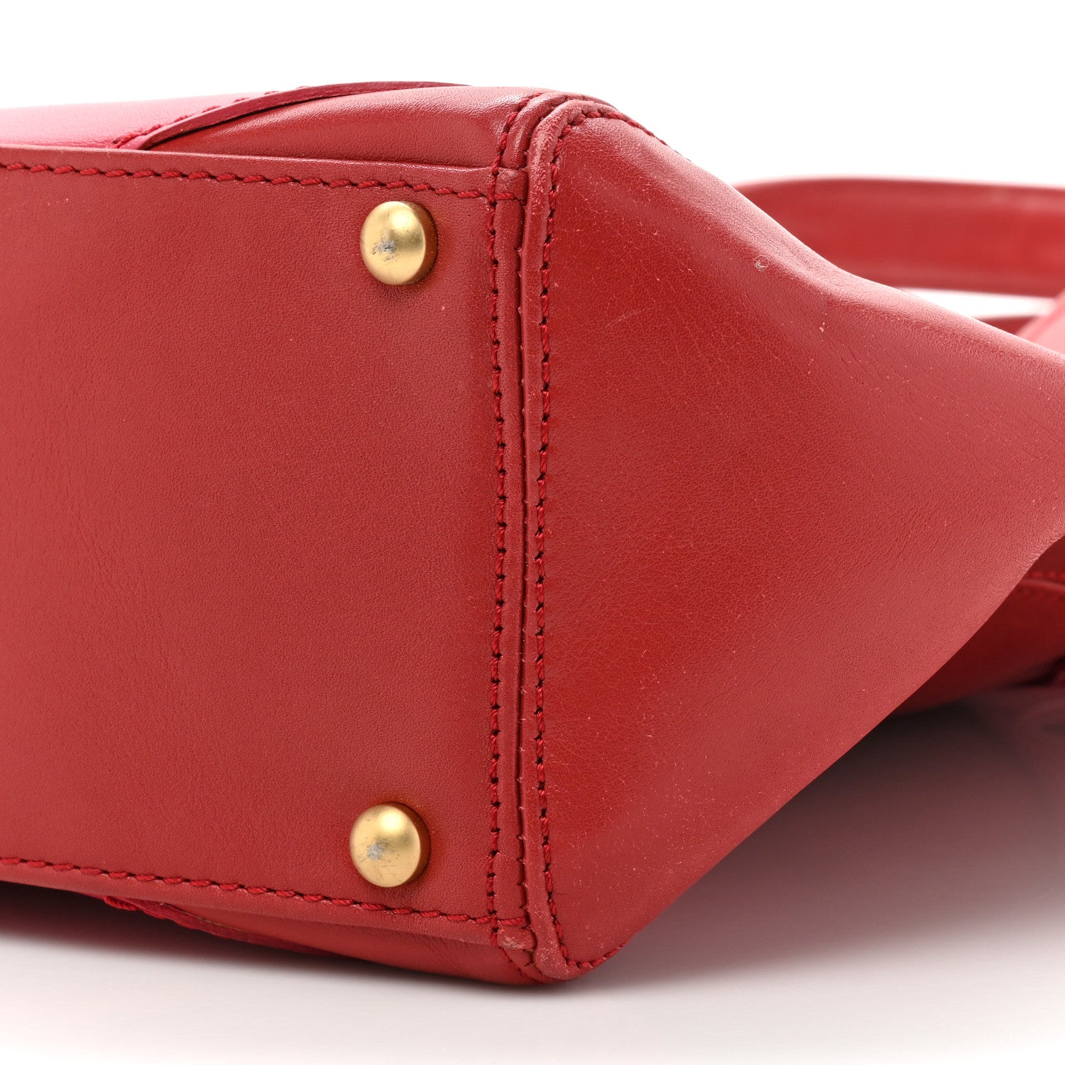 Chanel Calfskin CC Stitched Tote Red 10 of 20