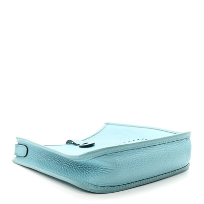 Hermes Taurillon Clemence Evelyne TPM Bleu Atoll 3 of 12