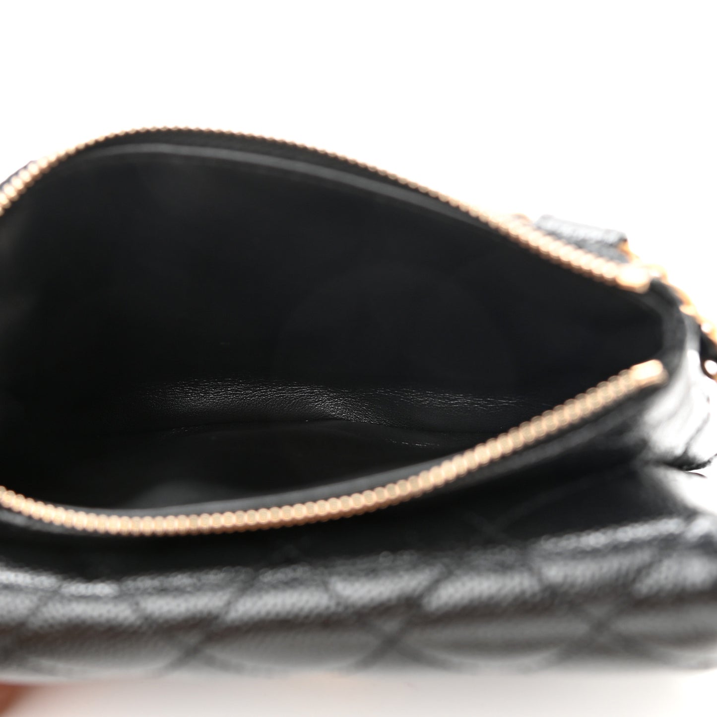 Shiny Caviar Pick Me Up Flap Belt Bag Black