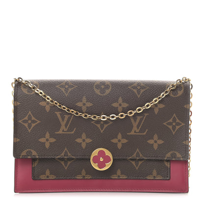 Louis Vuitton Monogram Flore Chain Wallet Fuchsia 1 of 8