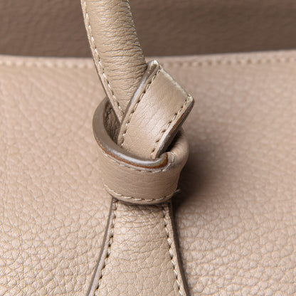 Celine Crisped Calfskin Medium Tie Knot Tote Taupe 22 of 23