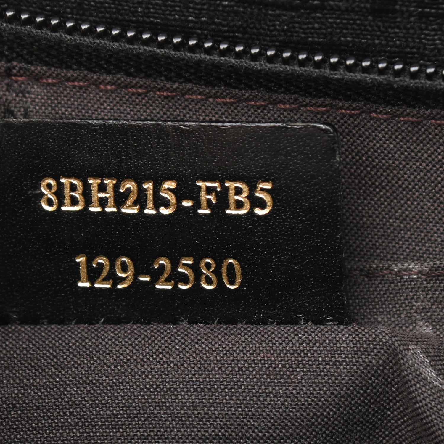 Fendi Zucchino Spalmati Vitello Large Charm Shopping Tote Black 11 of 12