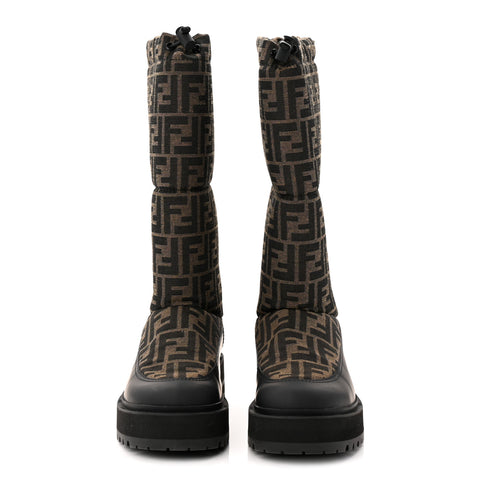 Nylon Jacquard Vitello FF Ski Boots 39 Tobacco Black