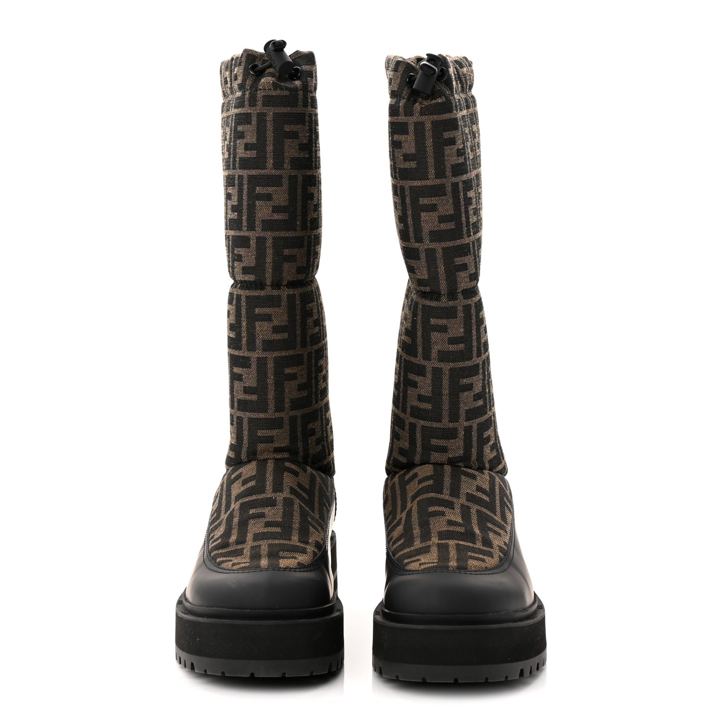 Nylon Jacquard Vitello FF Ski Boots 39 Tobacco Black