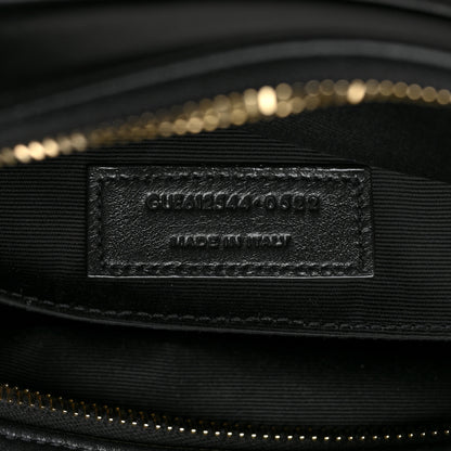 Saint Laurent Calfskin Matelasse Monogram Lou Camera Bag Black 7 of 9