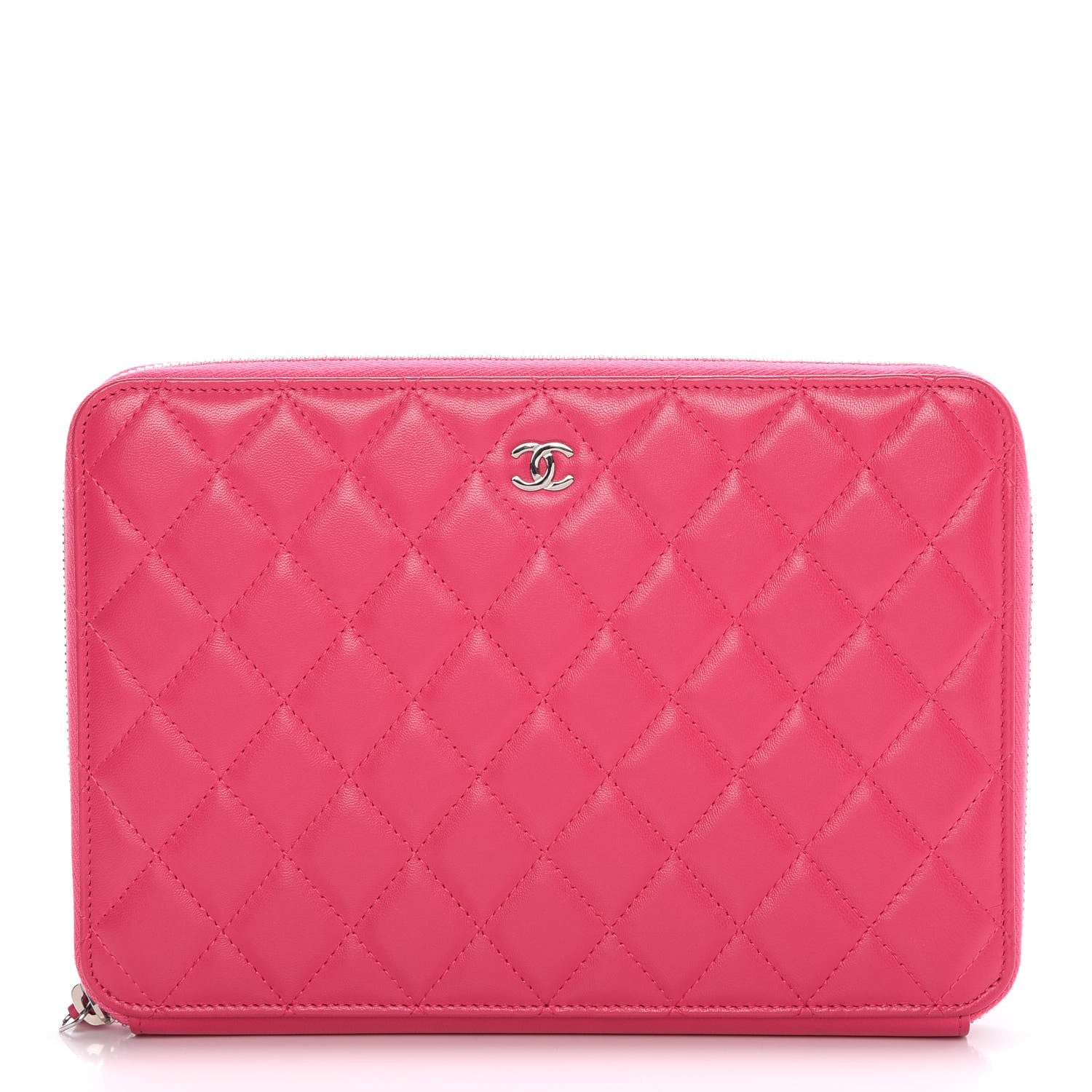 Chanel Lambskin Quilted Travel Case Pink 1 of 10